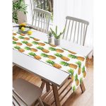 Realhomes Ananas Desenli Dijital Baskı Dekoratif Süet Runner Realhomes