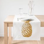 - SuetRunner-2034-Gorsel1 - Realhomes  Realhomes Altın Renk Kaktüs Baskılı Dijital Baskılı Süet Runner Realhomes