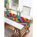 - SuetRunner-2040-Gorsel2 - Realhomes  Realhomes Renkli Geometrik Desen Dijital Baskılı Özel Tasarım Süet Runner Realhomes