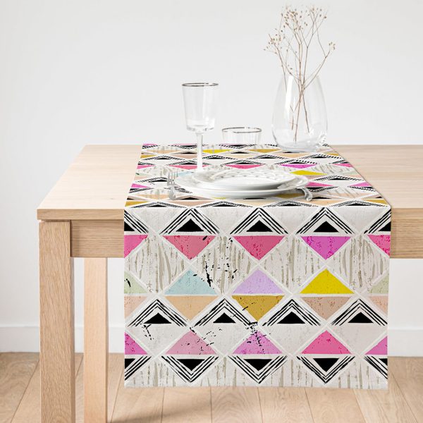 - SuetRunner-2051-Gorsel1 - Realhomes  Realhomes Modern Renkli Şekiller Dijital Baskılı Süet Runner Realhomes