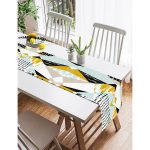 Realhomes Livense Modern Geometrik Şekiller Dijital Baskılı Süet Runner Realhomes