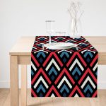 Realhomes Baklava Desenli Renkli Modern Süet Runner Realhomes