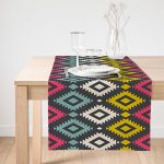 - SuetRunner-2068-Gorsel1 - Realhomes  Realhomes Renkli Geometrik Desenli Dijital Baskılı Özel Tasarım Süet Runner Realhomes