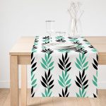 - SuetRunner-2077-Gorsel1 - Realhomes  Realhomes Renkli Yaprak Motifli Dijital Baskılı Modern Süet Runner Realhomes