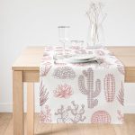 - SuetRunner-2090-Gorsel1 - Realhomes  Realhomes Çöl Bitkisi Desenli Dijital Baskılı Süet Runner Realhomes