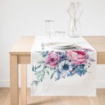 - SuetRunner-2093-Gorsel1 - Realhomes  Realhomes Livense Özel Tasarım Çiçek Desenli Dijital Baskılı Süet Runner Realhomes