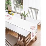 Realhomes Özel Tasarım Kuş Desenli Dijital Baskılı Modern Süet Runner Realhomes