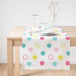 - SuetRunner-2115-Gorsel1 - Realhomes Realhomes Renkli Puantiyeli Dijital Baskılı Dekoratif Süet Runner Realhomes