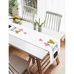 Realhomes Love Kalp Desenli Dijital Baskılı Dekoratif Süet Runner Realhomes