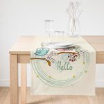 - SuetRunner-216-Gorsel1 - Realhomes Realhomes Baykuş Desenli Dijital Baskılı Dekoratif Süet Runner Realhomes