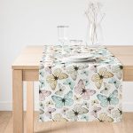 - SuetRunner-2187-Gorsel1 - Realhomes Realhomes Renkli Kelebek Temalı Dijital Baskılı Dekoratif Süet Runner Realhomes