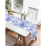 Realhomes Modern Sarmaşık Desenli Dijital Baskılı Dekoratif Süet Runner Realhomes