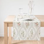 - SuetRunner-2208-Gorsel1 - Realhomes  Realhomes Özel Tasarım Çiçek Resimli Dijital Baskılı Bakılı Modern Süet Runner Realhomes