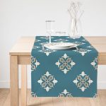 Realhomes Damask Desen Motifli Dekoratif Süet Runner Realhomes