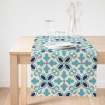 - SuetRunner-2228-Gorsel1 - Realhomes  Realhomes Modern Çini Desenli Dijital Baskılı Dekoratif Süet Runner Realhomes