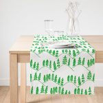 Realhomes Modern Ağaç Temalı Dijital Baskılı Dekoratif Süet Runner Realhomes