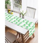 Realhomes Modern Ağaç Temalı Dijital Baskılı Dekoratif Süet Runner Realhomes