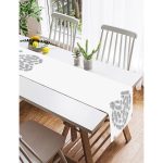 Realhomes Tüy Desen Kalp Motifli Dijital Baskılı Dekoratif Süet Runner Realhomes