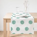 - SuetRunner-2259-Gorsel1 - Realhomes Realhomes Mind Yeşili Puantiyeli Dijital Baskılı Dekoratif Süet Runner Realhomes