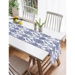 Realhomes Modern Damask Temalı Dijital Baskılı Dekoratif Süet Runner Realhomes