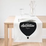 Realhomes Adventure Balon Resimli Dijital Baskılı Dekoratif Süet Runner Realhomes