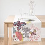 - SuetRunner-2282-Gorsel1 - Realhomes Realhomes Özel Tasarım Renkli Kelebek Desenli Dijital Baskılı Süet Runner Realhomes