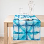 - SuetRunner-2289-Gorsel1 - Realhomes  Realhomes Mavi Sulu Boya Desenli Dijital Baskılı Modern Süet Runner Realhomes