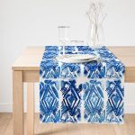 - SuetRunner-2290-Gorsel1 - Realhomes  Realhomes Geometrik Baklava Desenli Dijital Baskılı Modern Süet Runner Realhomes