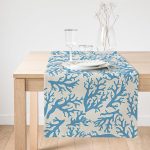 - SuetRunner-2301-Gorsel1 - Realhomes  Realhomes Mavi Yosun Desenli Dijital Baskılı Dekoratif Süet Runner Realhomes