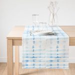 Realhomes Su Damlası Temalı Dijital Baskılı Dekoratif Süet Runner Realhomes