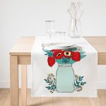 - SuetRunner-2325-Gorsel1 - Realhomes  Realhomes Saksıdaki Çiçekler Temalı Dijital Baskılı Süet Runner Realhomes