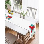 - SuetRunner-2325-Gorsel2 - Realhomes  Realhomes Saksıdaki Çiçekler Temalı Dijital Baskılı Süet Runner Realhomes