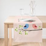 - SuetRunner-2331-Gorsel1 - Realhomes  Realhomes Daldaki Kuşlar Temalı Dijital Baskılı Modern Süet Runner Realhomes