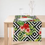 - SuetRunner-2345-Gorsel1 - Realhomes  Realhomes Geometrik Zeminde Çiçek Desenli Özel Tasarım Süet Runner Realhomes