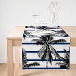 - SuetRunner-2360-Gorsel1 - Realhomes Realhomes Çizgili Palmiye Yaprakları Dekoratif Süet Runner Realhomes