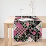 - SuetRunner-2366-Gorsel1 - Realhomes  Realhomes Desenli Kareler Temalı Dijital Baskılı Dekoratif Süet Runner Realhomes