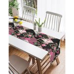 - SuetRunner-2366-Gorsel2 - Realhomes  Realhomes Desenli Kareler Temalı Dijital Baskılı Dekoratif Süet Runner Realhomes