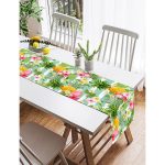 - SuetRunner-2375-Gorsel2 - Realhomes  Realhomes Tropik Bitki Desenli Dijital Baskılı Süet Runner Realhomes