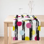 - SuetRunner-2379-Gorsel1 - Realhomes  Realhomes Dikey Temalı Gökkuşağı Puanlı Desenli Dijital Baskılı Süet Runner Realhomes