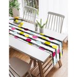 - SuetRunner-2379-Gorsel2 - Realhomes  Realhomes Dikey Temalı Gökkuşağı Puanlı Desenli Dijital Baskılı Süet Runner Realhomes