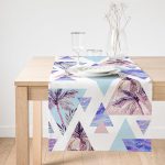 - SuetRunner-2385-Gorsel1 - Realhomes Realhomes Mavi Geometrik Şekilli Palmiye Motifli Dijital Baskılı Süet Runner Realhomes