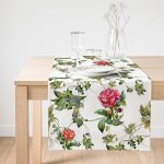 Realhomes Haki Yeşili Kavaniçe Desenli Dijital Baskılı Süet Runner Realhomes