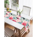 Realhomes Lekeli Kelebekler Çizimli Dekoratif Süet Runner Realhomes