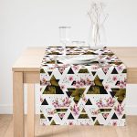 Realhomes Mozaik Desenli Dekoratif Süet Runner Realhomes