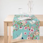 - SuetRunner-2444-Gorsel1 - Realhomes  Realhomes Ebabil Kuşları Motifli Dekoratif Süet Runner Realhomes