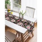 Realhomes Kavaniçe Kare Desenli Dekoratif Süet Runner Realhomes