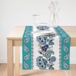 - SuetRunner-2469-Gorsel1 - Realhomes  Realhomes Mavi Cami Çinisi Temalı Dijital Baskılı Süet Runner Realhomes