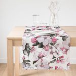 Realhomes Toplu Kavaniçe Çiçek Baskılı Dijital Baskılı Süet Runner Realhomes