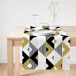 Realhomes Hardal Renk Geometrik Şekiller Temalı Süet Runner Realhomes