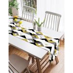 Realhomes Hardal Renk Geometrik Şekiller Temalı Süet Runner Realhomes